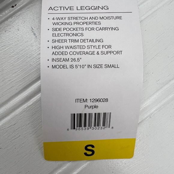 Mondetta Women's Purple Active Legging 4-Way Stretch Moisture-Wicking SZ SMALL - Picture 2 of 10